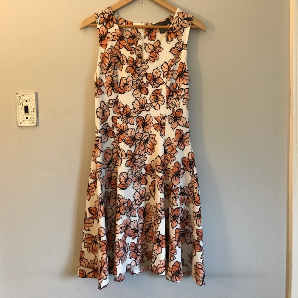 Floral fit and flare dress