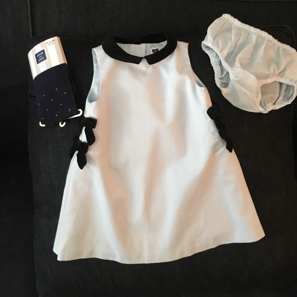 Janie and jack dress, diaper cover, tight