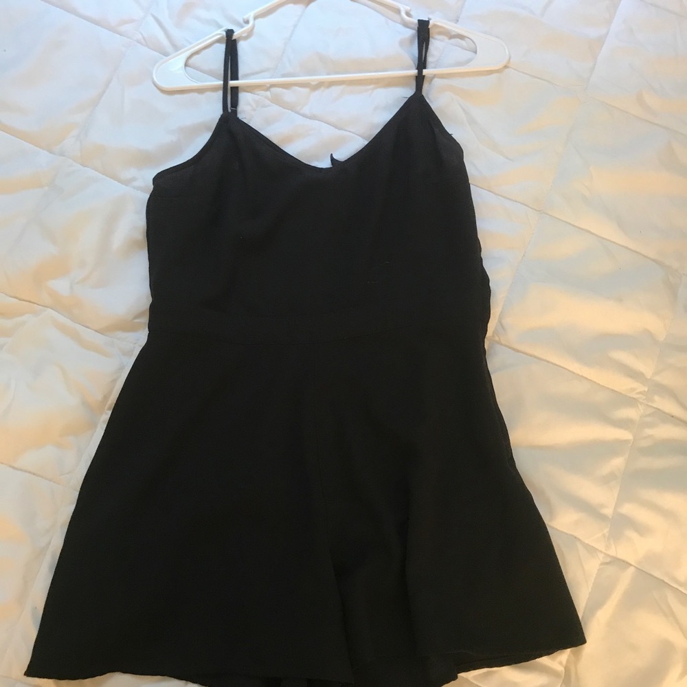 Black Romper with back cut-out