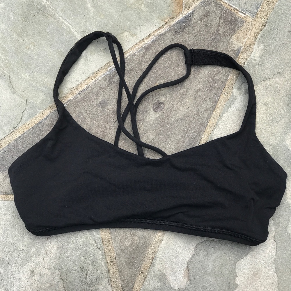 Black, Lululemon, size 4, sports bra