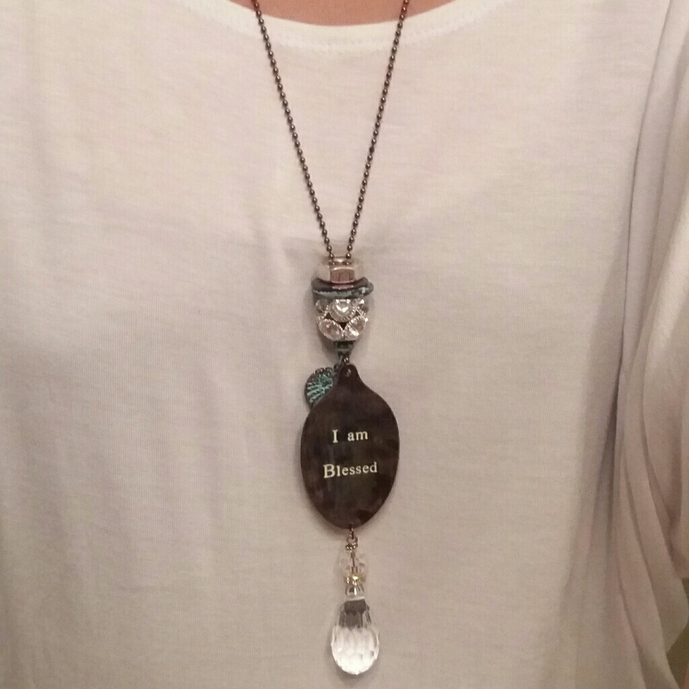 "I am Blessed" Long Necklace
