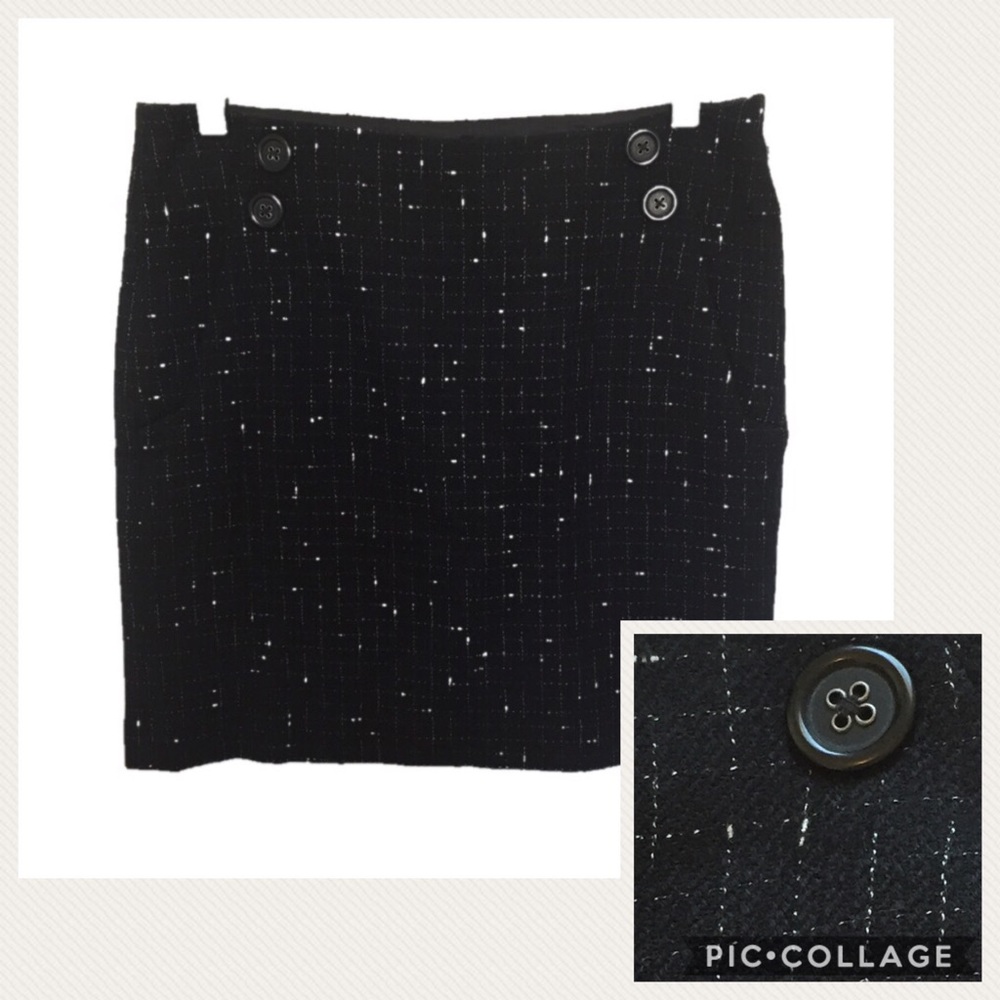 Ann Taylor LOFT Front Pocket Black Skirt