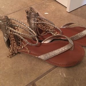 Gold Gladiator sandals