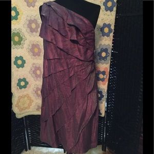 One shoulder layered dress