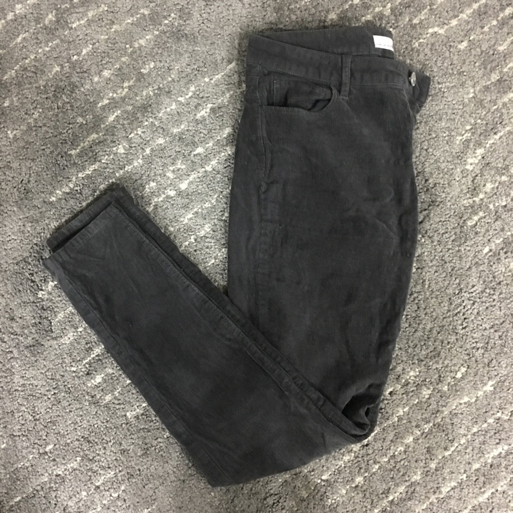 Ann Taylor Loft Charcoal Corduroy Pants Sz 4