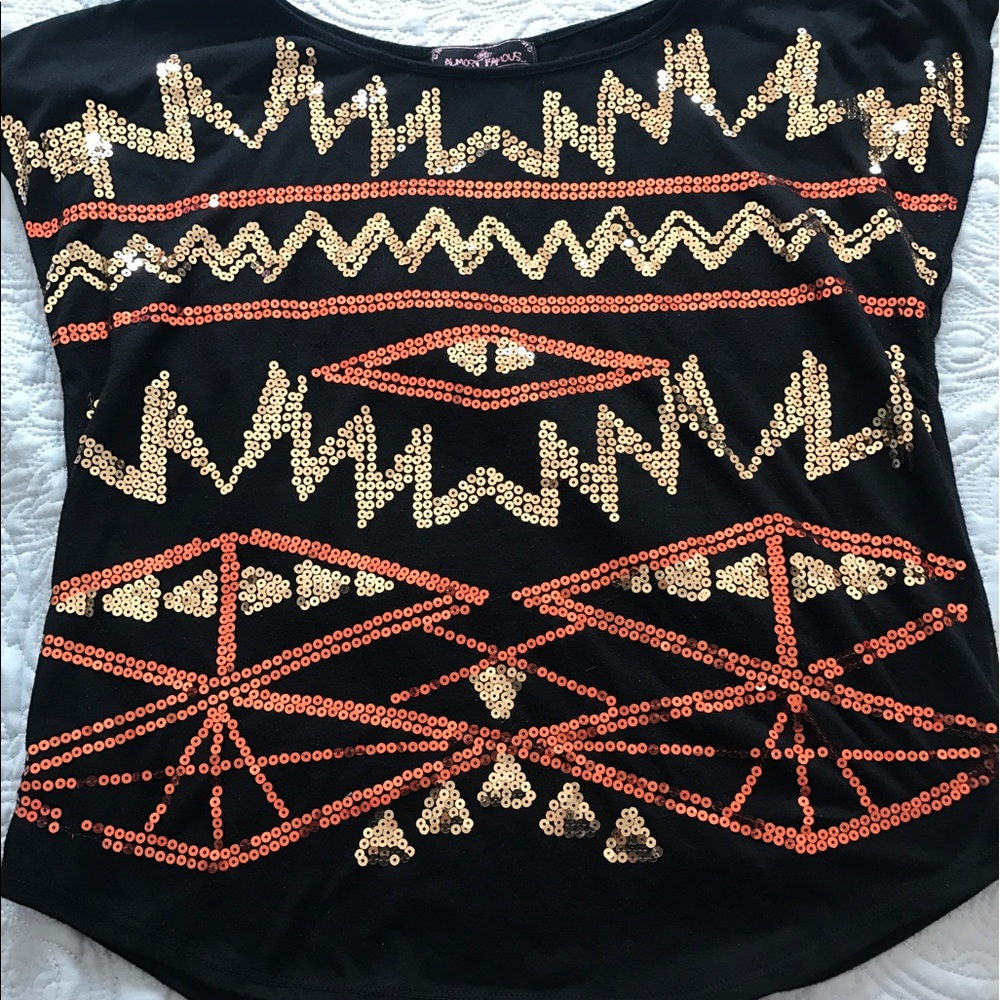 Buckle sequin top