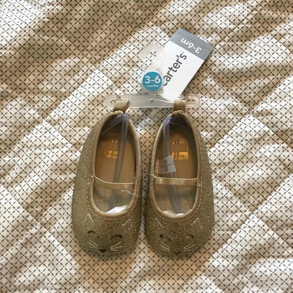 Gold Kitty Shoes