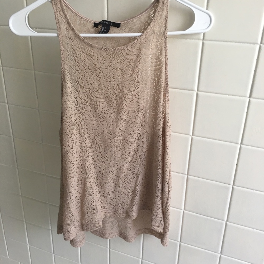 Brown lace top