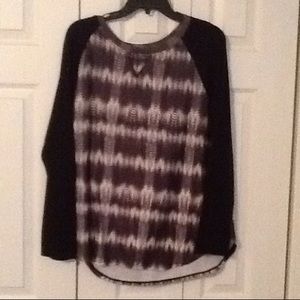 Long sleeve top I brown and black