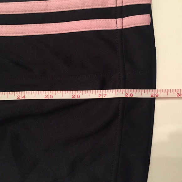 ADIDAS BLACK 3 STRIPES CROPPED CAPRI WORKOUT PANTS - Picture 8 of 8