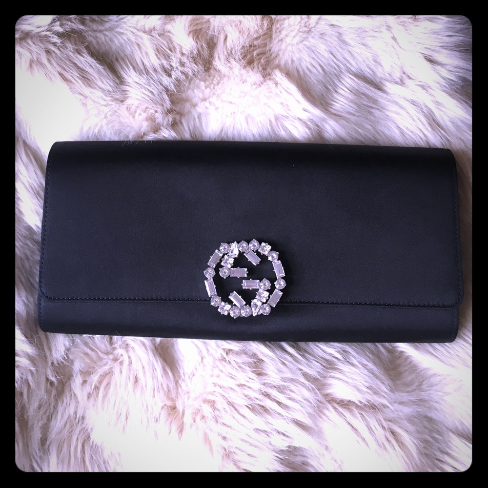 SOLD Authentic Gucci Satin Evening Clutch