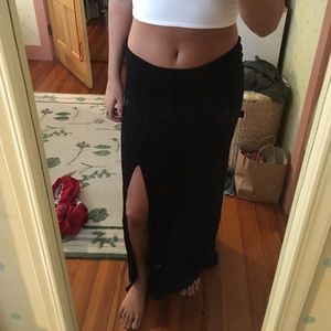 Black Maxi Skirt with side slit