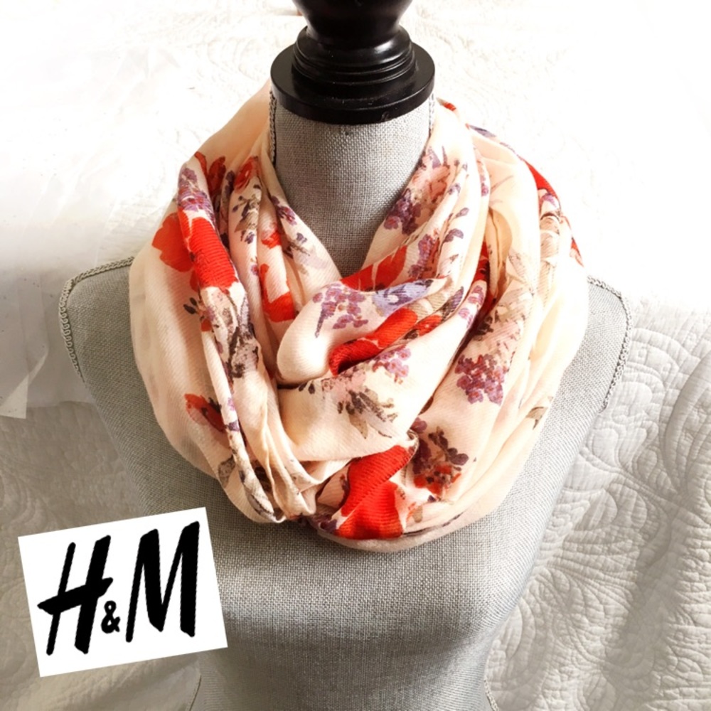 H&M floral infinity scarf