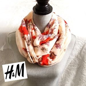 H&M floral infinity scarf