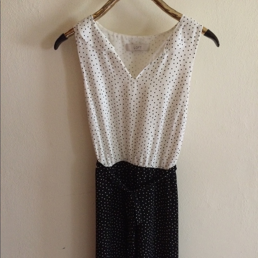 Ann Taylor Loft polka dot dress Size 10