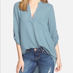 Lush Roll Tab Blouse