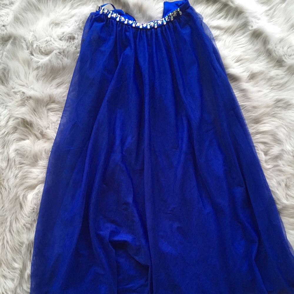 Royal Blue Tulle Prom Skirt