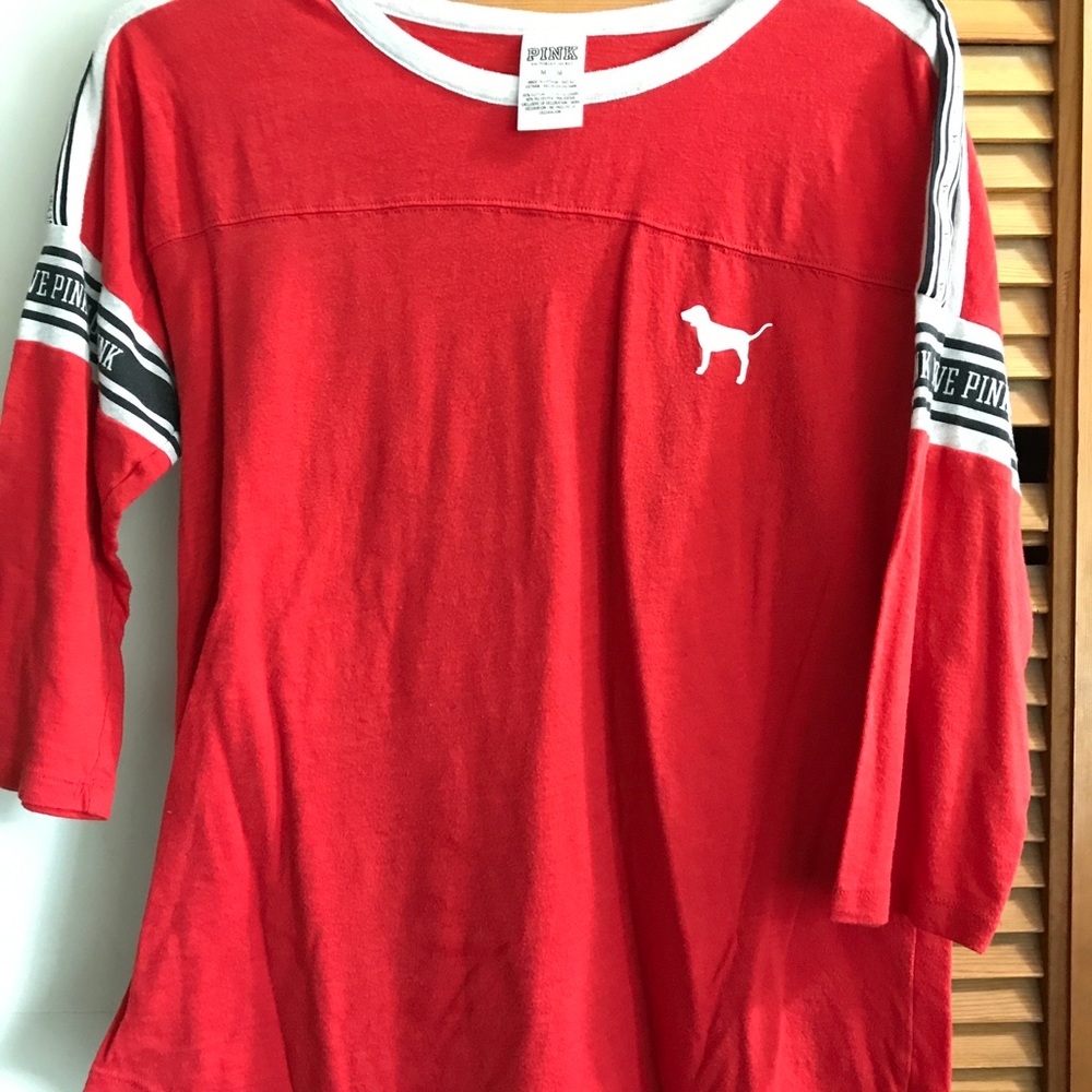 SOLD!!!! Pink Varsity Tee