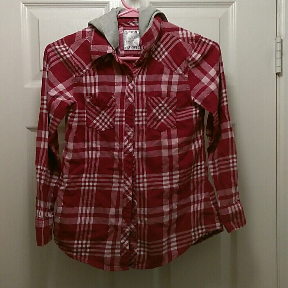 JUSTICE Cranberry & White w/ hood