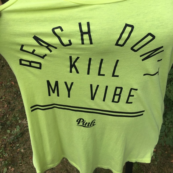 PINK "Beach Don't Kill My Vibe"muscle tank - Picture 5 of 6