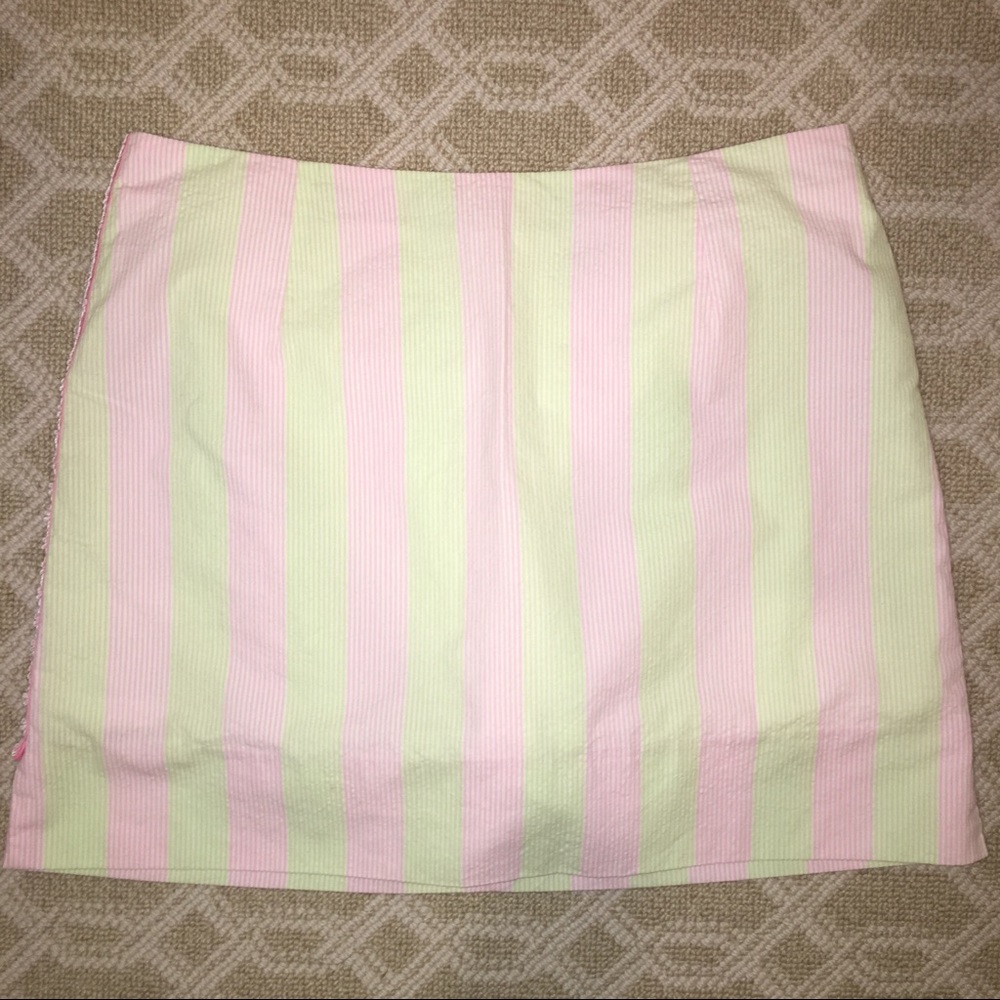 Lilly Pulitzer seersucker striped skort