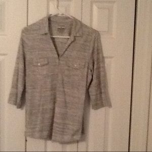 Large Sonoma button down knit shirt.3/4sleeves