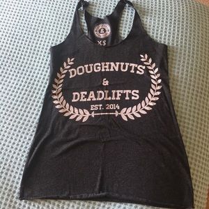 Tops - Crossfit Doughnuts and deadlifts tank size xs Tops - Crossfit Doughnuts and deadlifts tank size xs