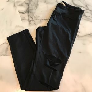 NWOT Forever 21 ripped mesh leggings