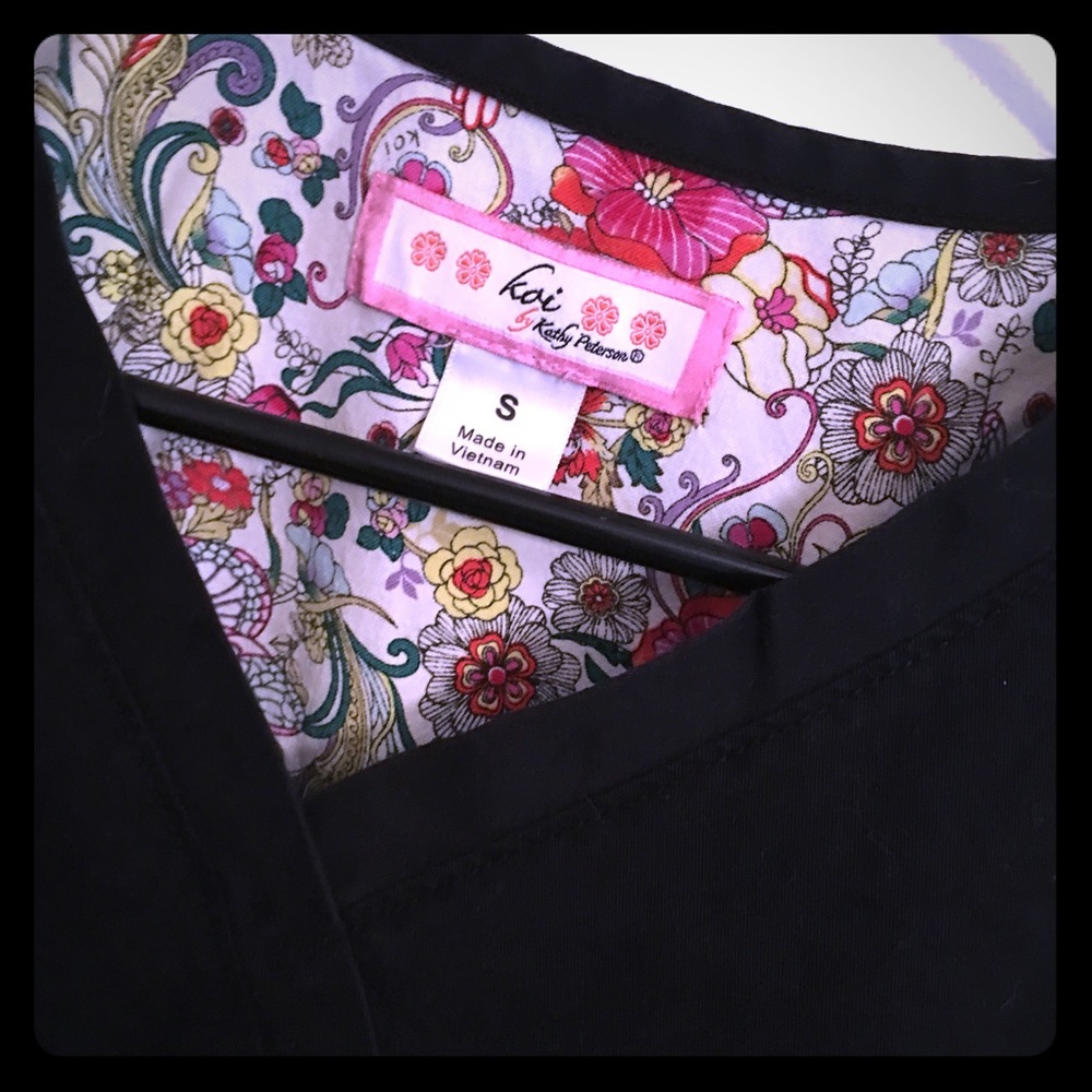 Black Koi scrub top