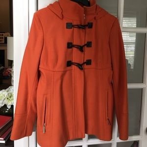 Michael Kors Toggle Orange Coat