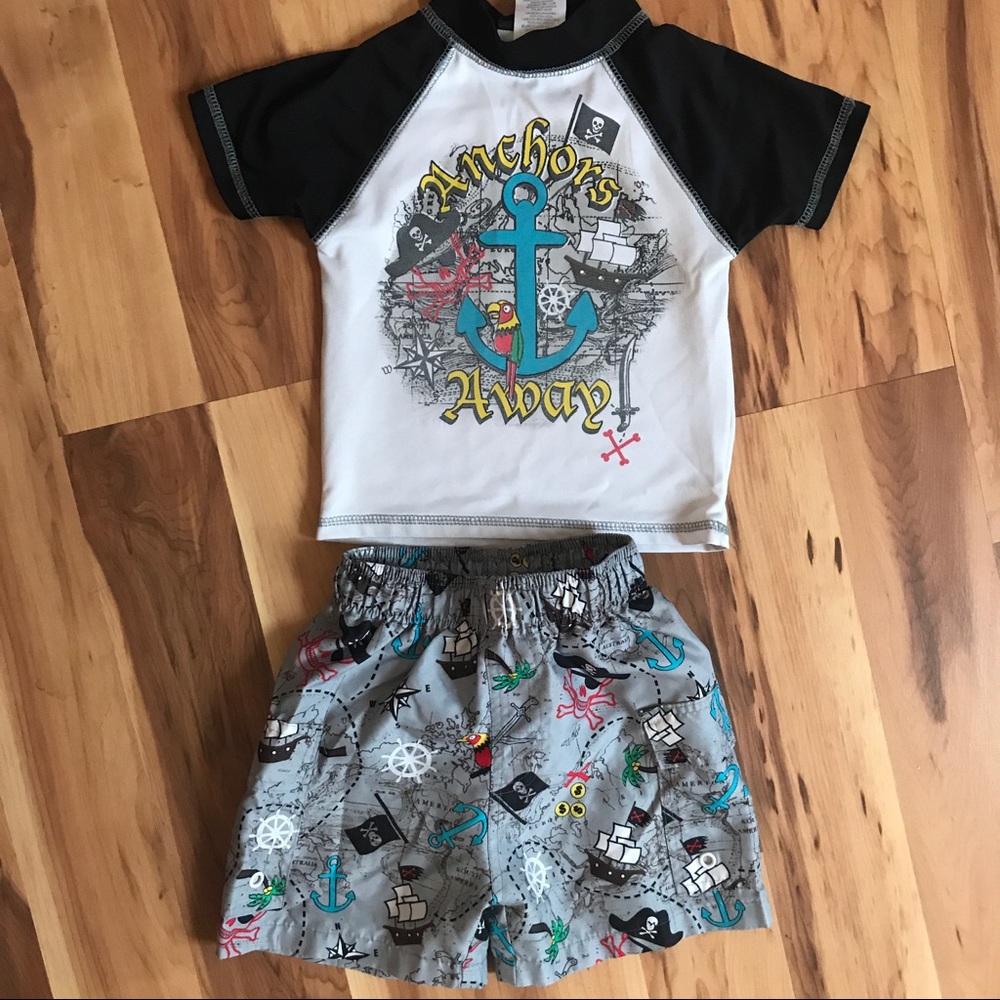 Boys Pirate Swimsuit Set