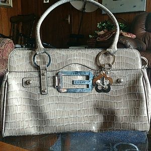 Tan Guess Snakeskin handbag