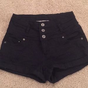 Black high waisted shorts