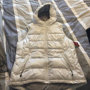 White puffy vest!