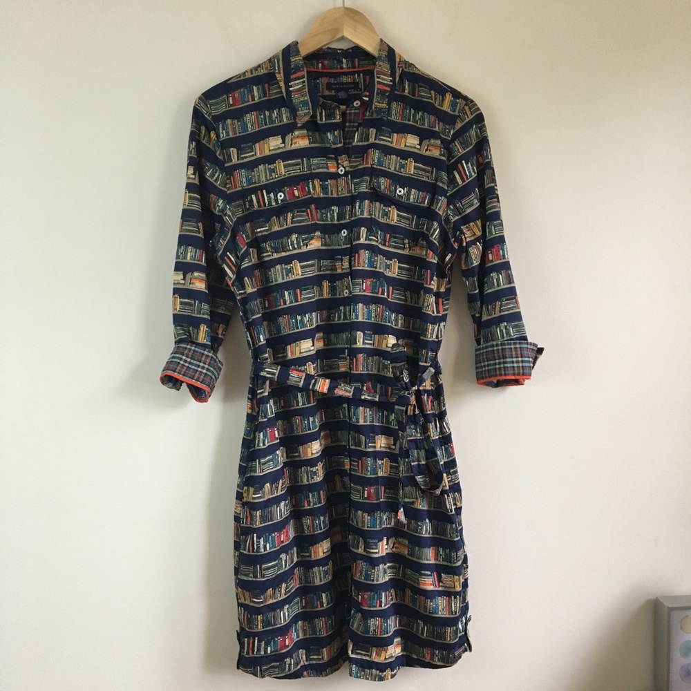 SOLD Tommy Hilfiger Book Print Shirt Dress SOLD - Picture 2 of 8