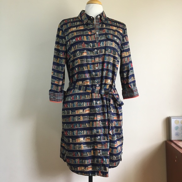 SOLD Tommy Hilfiger Book Print Shirt Dress SOLD - Picture 4 of 8