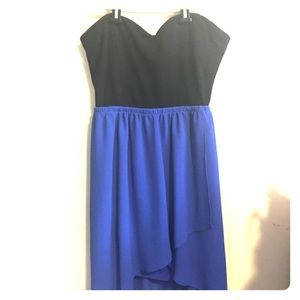 Wet Seal Indigo and black high-low dress
