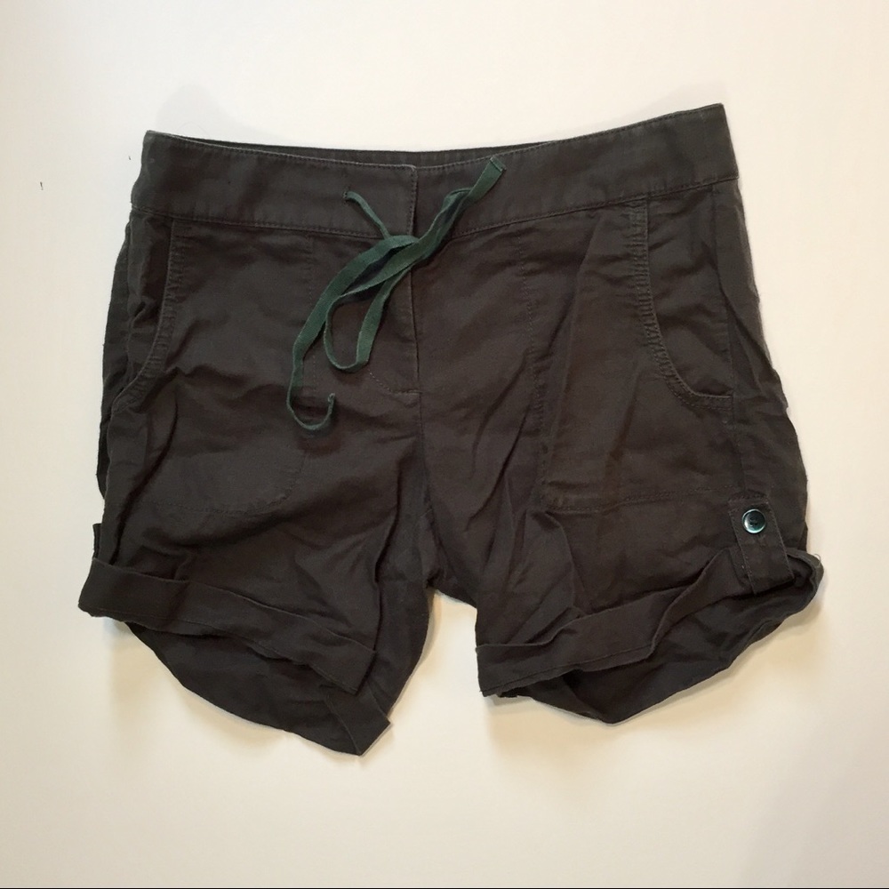 Banana Republic Dark Olive Linen/Cotton Shorts