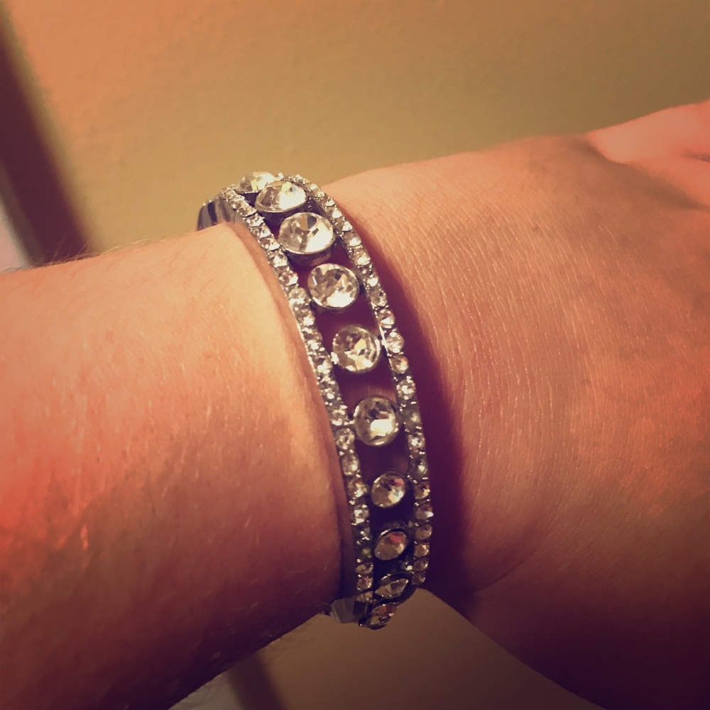Silver cubic zirconia bracelet