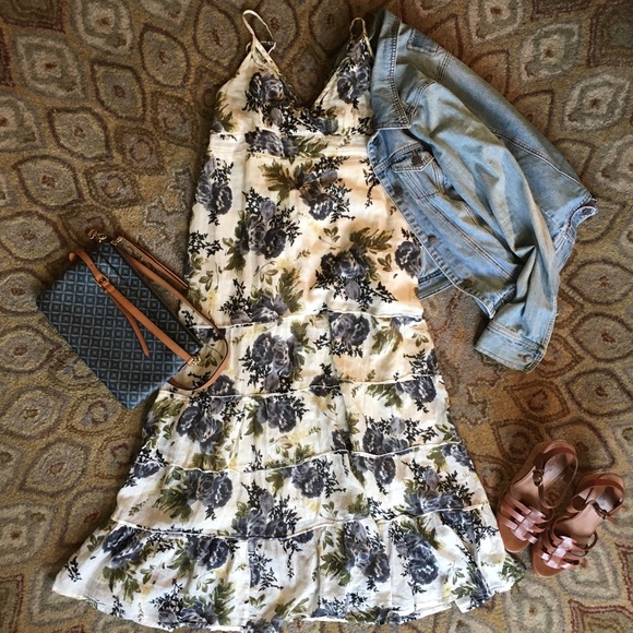 Floral Provence Cotton Dress, Maxi-Length, Sz M - Picture 1 of 4