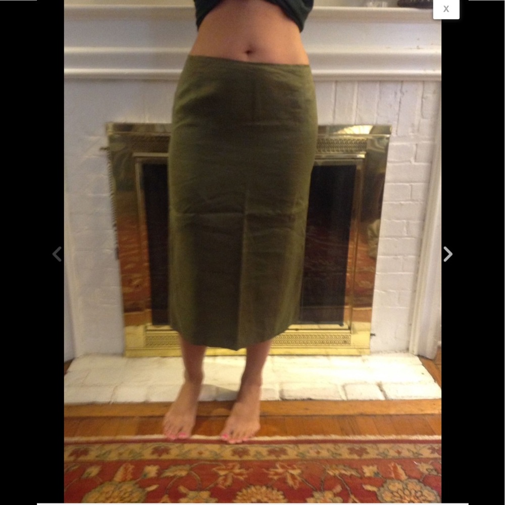 MASKA MK Italy OLIVE GREEN  Skirt 10