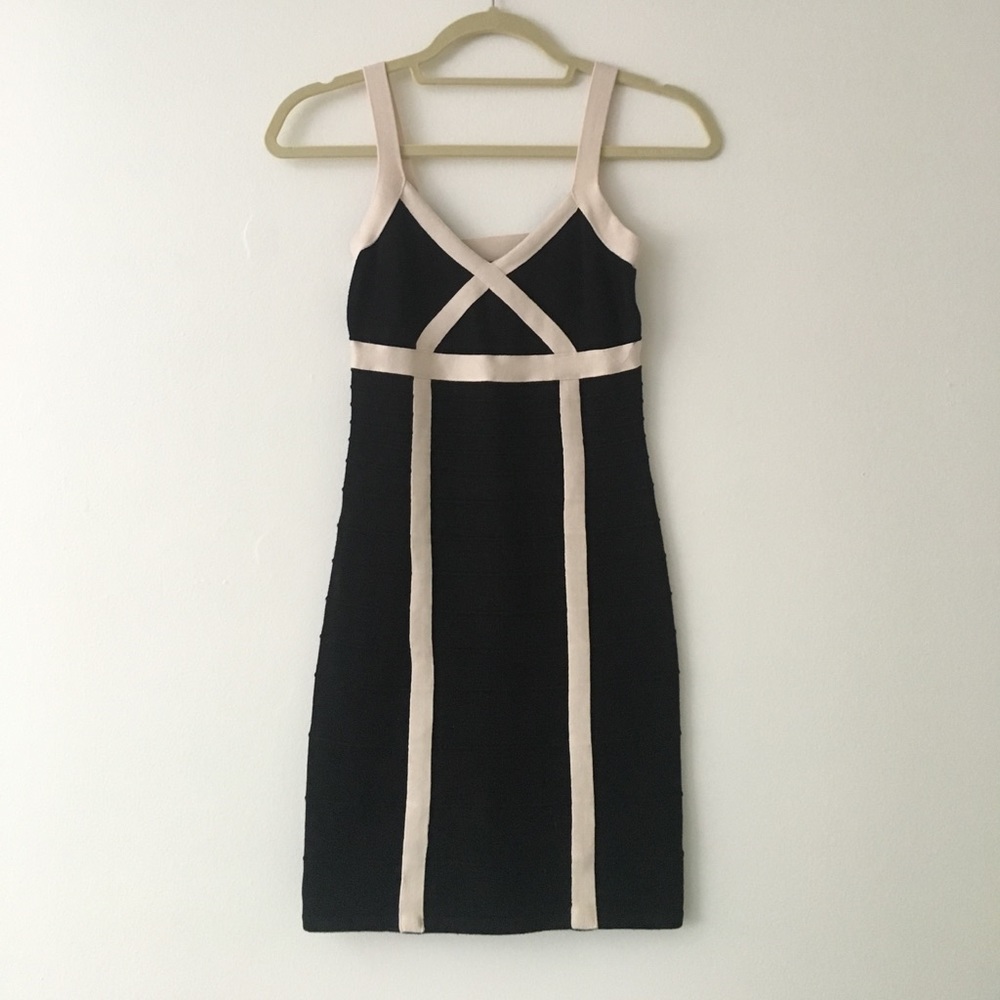 Cute Black and White Bodycon Dress