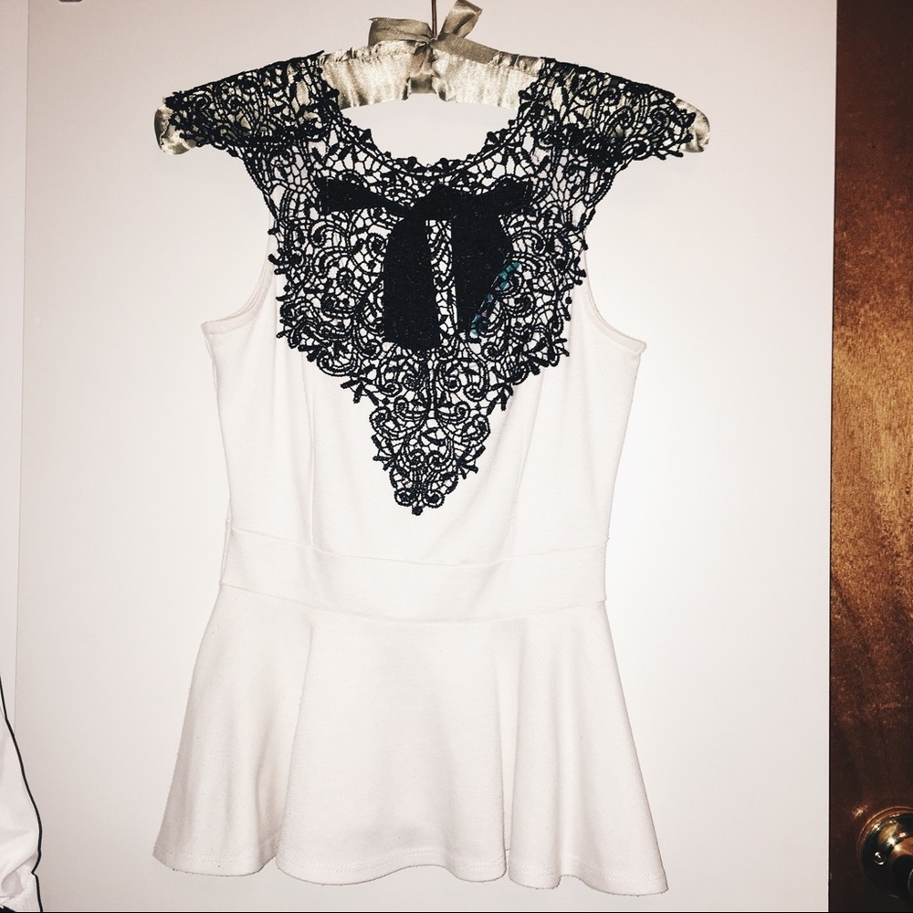 Black & White Lace Shirt