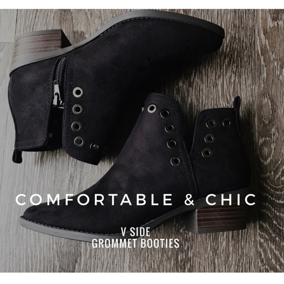  Black Grommet Booties - Picture 2 of 8