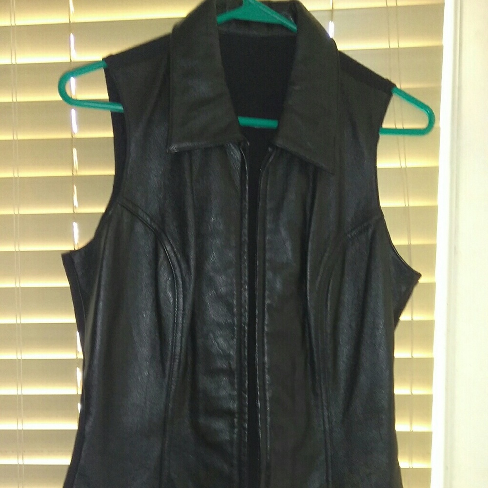 Leather like vest