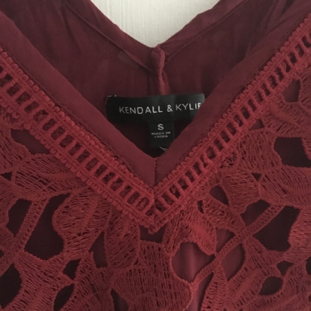 OWO Kendall & Kylie Red Lace Romper