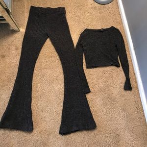 2 piece sweater flare set