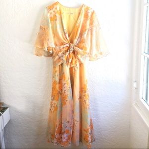 Vintage Floral Wrap Dress