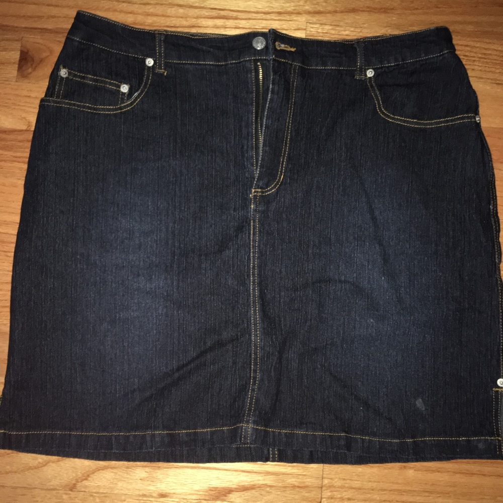 Dark Wash Denim Skirt