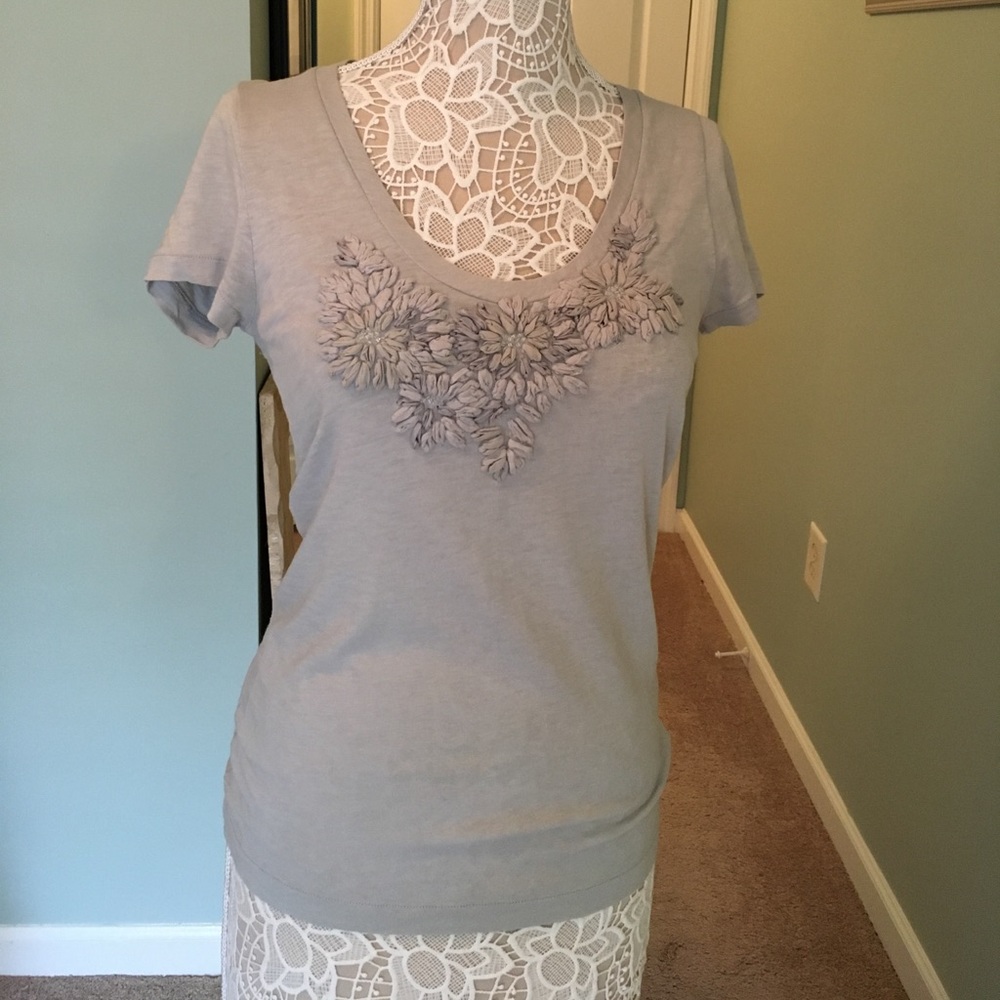J.Crew tee. Excellent condition. Gorgeous detail.